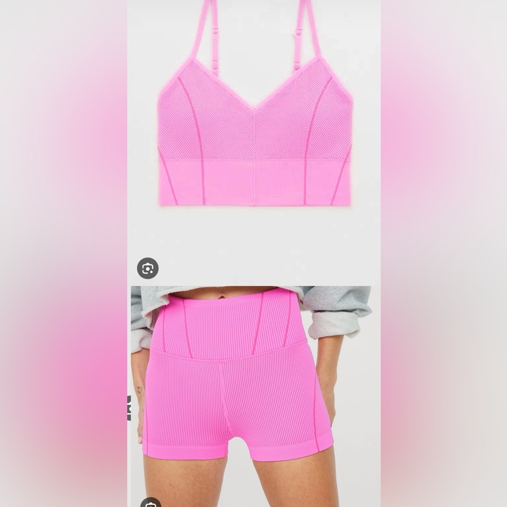 Aerie Offline Seamless Corset Sports Bra and 2” Bike Short